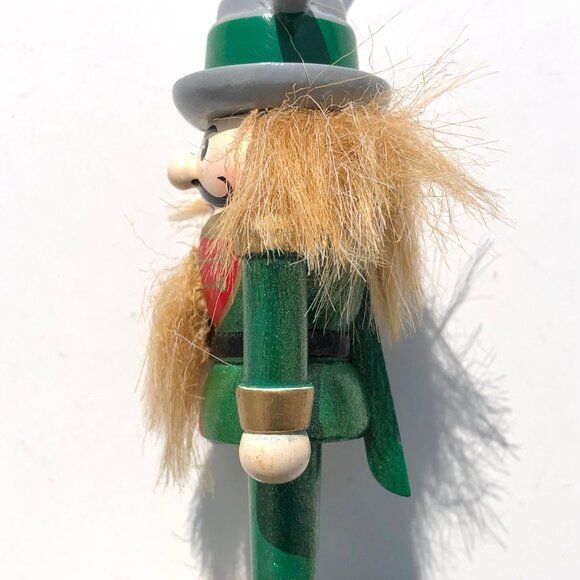 wooden nutcracker Christmas ornament lot 2 soldier and German beer mouth opens - Picture 10 of 13